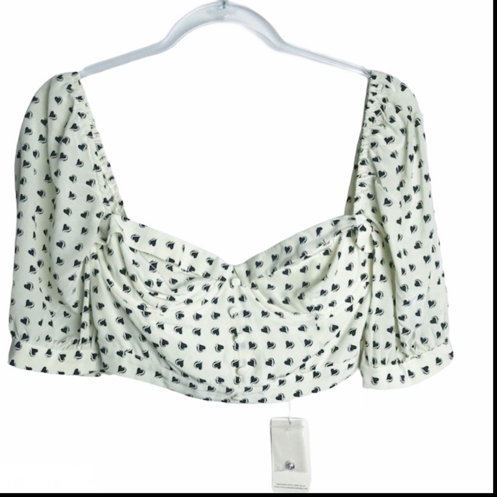 For Love & Lemons Crop Heart Top